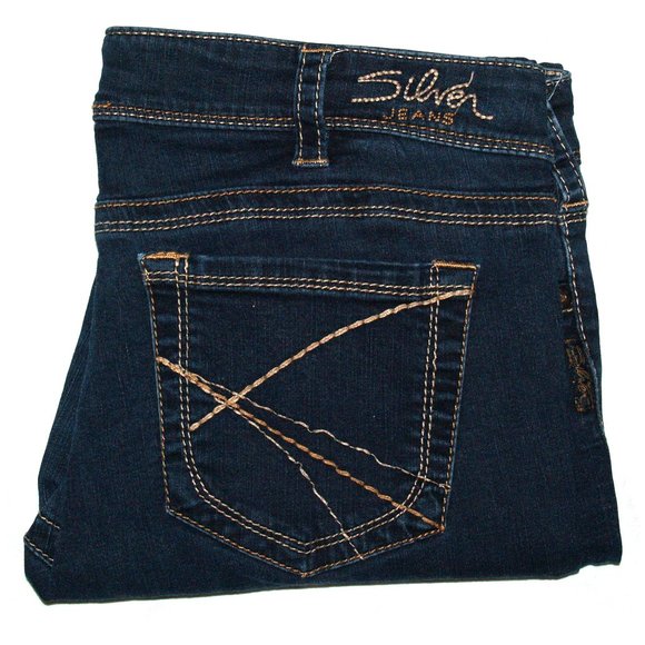 Silver Jeans - AIKO LOW-RISE SKINNY - DARK BLUE DENIM - SST439 - 34X29 - Picture 2 of 11